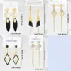 304 Stainless Steel Geometric PVD Coated Real Gold Plated Real Gold Plated Casual Modern Style Simple Style Waterproof Non Tarnish Ear Studs