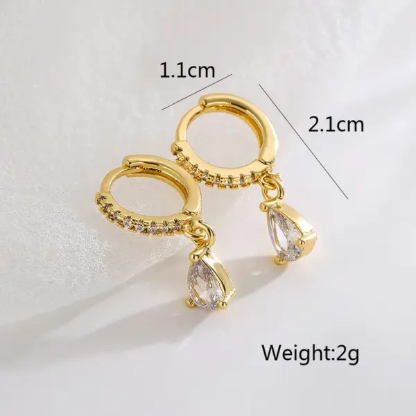 Elegant Water Droplets Copper Drop Earrings