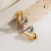 Wholesale 1 Pair Basic Sweet Commute Heart Shape Plating 304 Stainless Steel 18K Gold Plated Ear Studs