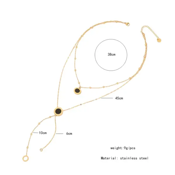 Wholesale Simple Style Flower Butterfly Stainless Steel Plating 18K Gold Plated Pendant Necklace