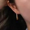 Wholesale PVD Coated Real Gold Plated Geometric Stainless Steel Fashion Waterproof Non Tarnish Earrings