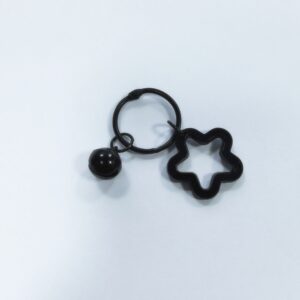Black five-pointed star + card ring +14 Bell