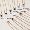 Wholesale Ion Plating (IP) 18K Gold Plated Heart Shape 304 Stainless Steel Sweet Simple Style Commute Waterproof Non Tarnish 304 Stainless Steel Necklace