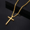 Wholesale European and American cross-border hip hop titanium steel glossy cross pendant men's stainless steel necklace Yiwu small jewelry electroplating