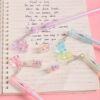 Wholesale Creative Cartoon Bear Drift Bottle Pendant Erasable Gel Pen Small Fresh and Cute Pendant Signature Pen Student Stationery