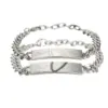 Wholesale Fashion Heart 201 Stainless Steel No Inlaid Bracelets In Bulk