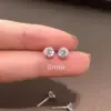 1 Pair Simple Style Geometric Inlay Copper Zircon Ear Studs