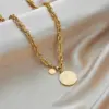 Wholesale PVD Coated 18K Gold Plated Portrait Stainless Steel Vintage Style Waterproof Non Tarnish 304 Stainless Steel Necklace