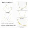 Wholesale PVD Coated 14K Gold Real Gold Plated Geometric 304 Stainless Steel Fashion Waterproof Non Tarnish 304 Stainless Steel Necklace