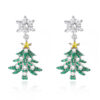 oly-20322999783f11d0e72f9ee917181464 Wholesale Diamond Christmas tree bell Christmas earrings