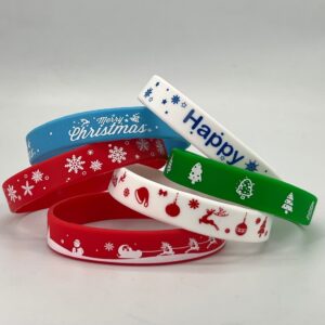 6 Pack Christmas Silicone Bracelet