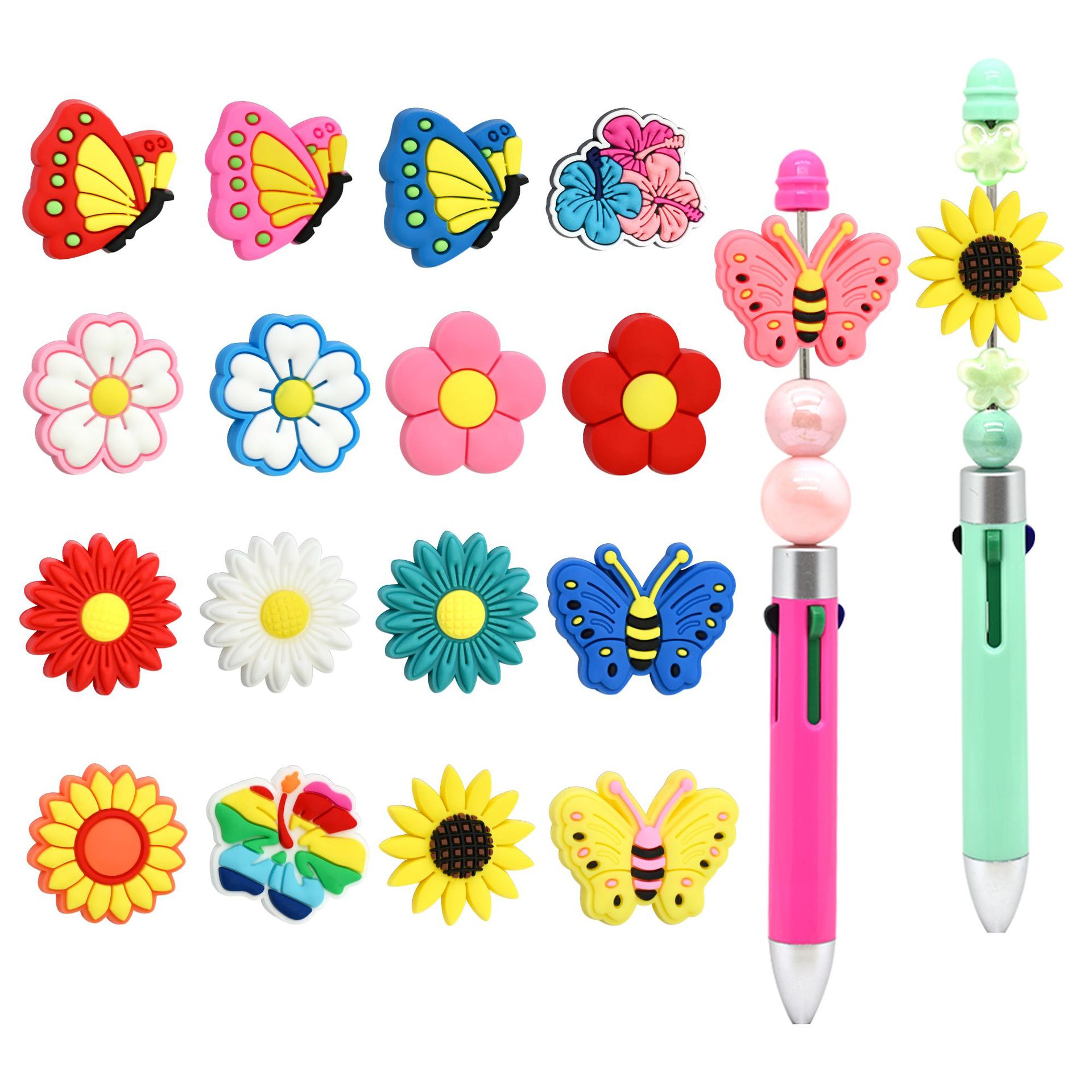 Wholesale Cartoon Butterfly Flower Beads