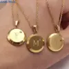 Wholesale 304 Stainless Steel Round Water Plating 18K Gold Plated Simple Style Commute Cable Chain Pendant Necklace