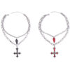 oly-203b130ff88d1a31ba3da8c93c6f935e Wholesale European and American Cross-border Explosions Gothic Wind Oil op Coin Cross Necklace suit Personality All-match Clavicle Chain Jewelry