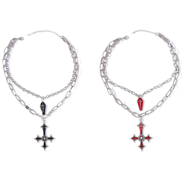 oly-203b130ff88d1a31ba3da8c93c6f935e Wholesale European and American Cross-border Explosions Gothic Wind Oil op Coin Cross Necklace suit Personality All-match Clavicle Chain Jewelry