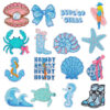 oly-203e8fecf68f91826716511fc20c455f Wholesale American Ocean Style 16-Piece Embroidered Fabric Applique Set: Vacation Seahorse Anchor Surfing Girl Seashell High-Density Applique