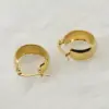 Simple Style Round Gold Plated 304 Stainless Steel 18K Gold Plated Stainless Steel Earrings
