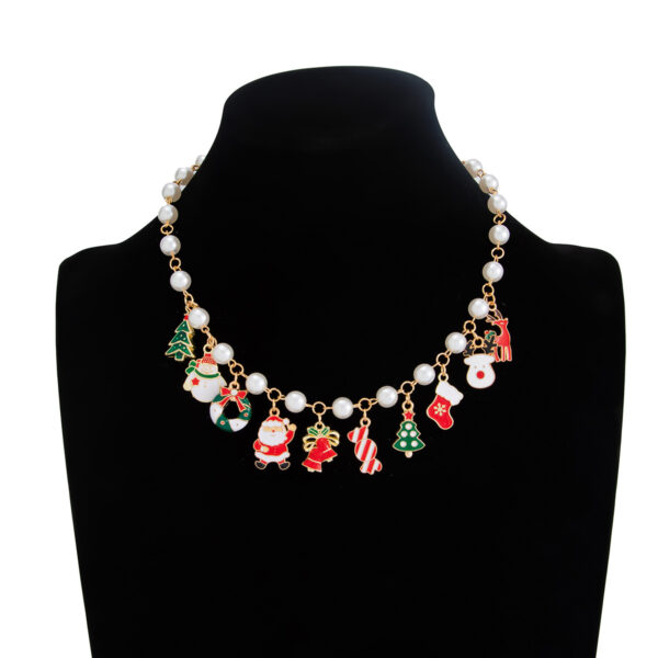 Wholesale Santa Claus pendant holiday necklace