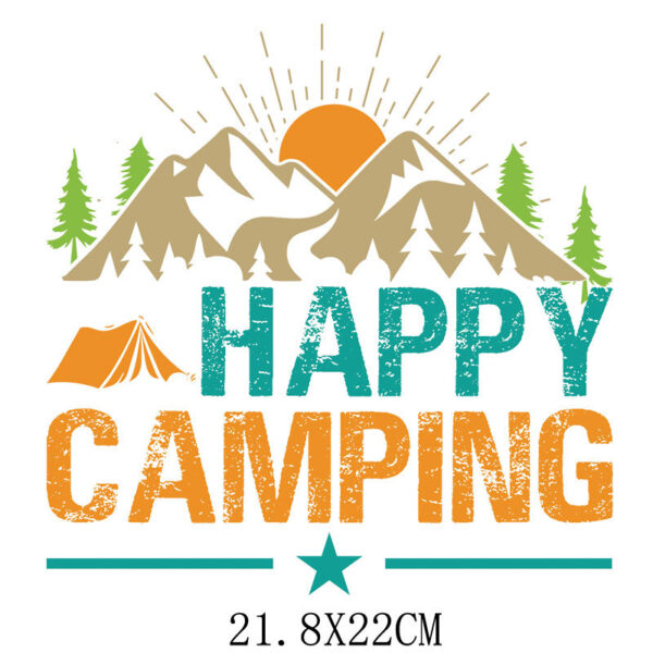 Wholesale Mountain landscape letter heat transfer pattern