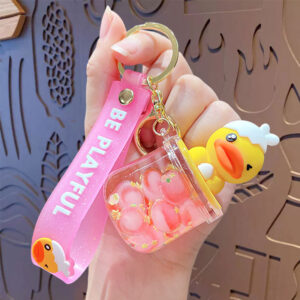 Small yellow duck bubble beads-feeding bottle / Opp bag packaging