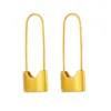 Wholesale PVD Coated 18K Gold Plated Solid Color 304 Stainless Steel Punk Waterproof Non Tarnish Earrings