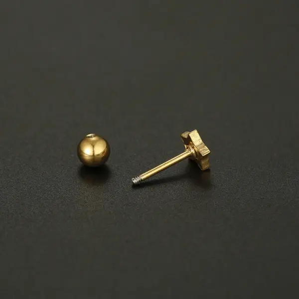 Wholesale 14K Gold Plated Stainless Steel PVD Coated Stone-Free Heart Shape Waterproof Non Tarnish Surgical Steel Plating Fashion Earrings For Unisex