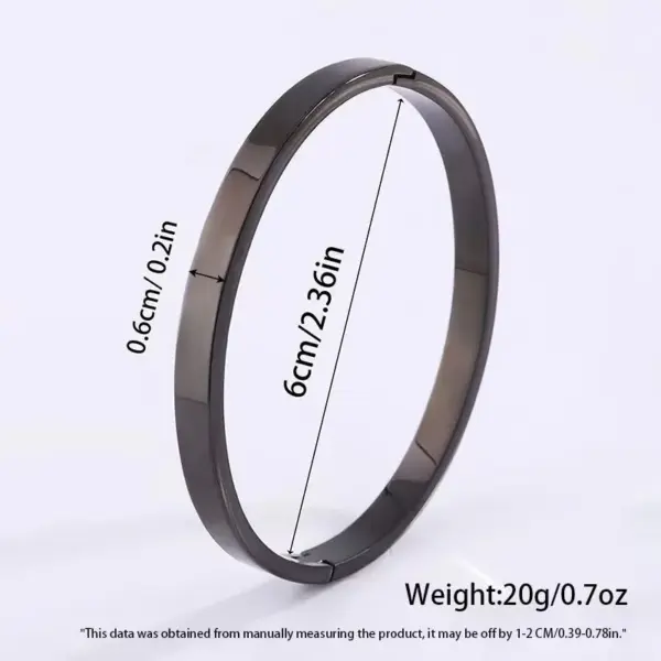 Wholesale PVD Coated Real Gold Plated 18K Gold Solid Color 304 Stainless Steel Simple Style Waterproof Non Tarnish 304 Stainless Steel Bangle
