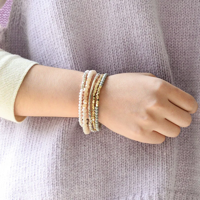 Wholesale Simple Style Geometric Beaded Crystal Beaded Bracelets Wholesale