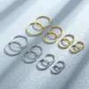 Wholesale PVD Coated 18K Gold Plated Geometric Stainless Steel Fashion Waterproof Non Tarnish Earrings