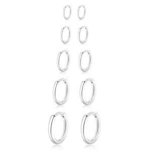 Steel Color 6/8/10/12/14mm 5 Pairs Set / (2.0mm Wire Diameter) 6mm 8mm 10mm 12mm 14mm 5 Pairs Per Set