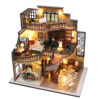Wholesale diy wooden assembly cabin three-story loft apartment Doll Accessories