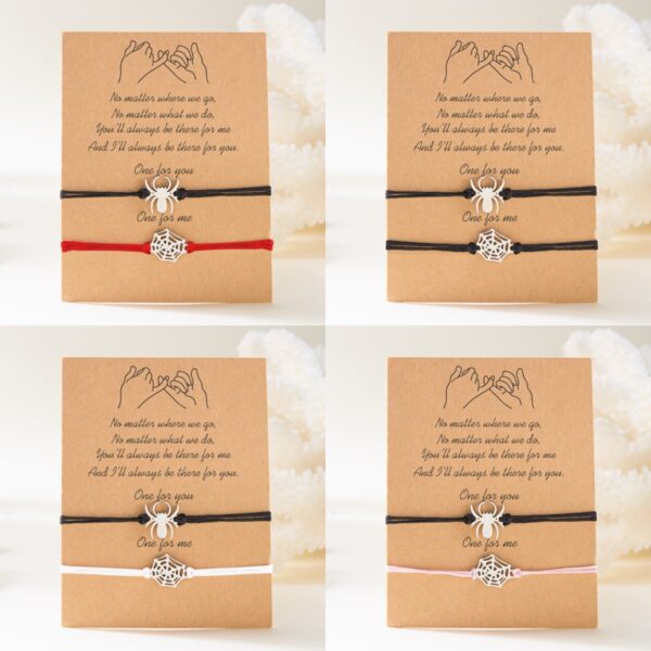 Wholesale Halloween Spider Paper Card Bracelet