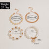 oly-2098f33c47bb048ed94cf58ff833955f Wholesale Geometric Flower Beaded Bracelet Jewelry Four-Piece Set