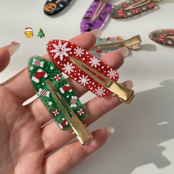 oly-209acbd25f76b01d1df4343dd23a32af Wholesale Candy Christmas Socks Elk English Letter Hair Clip