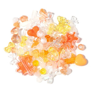 Orange + white series / Randomly mixed styles, about 50g/pack (40-50 pieces)