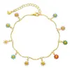 Wholesale Jewelry Fashion Flower Copper Plating Anklet