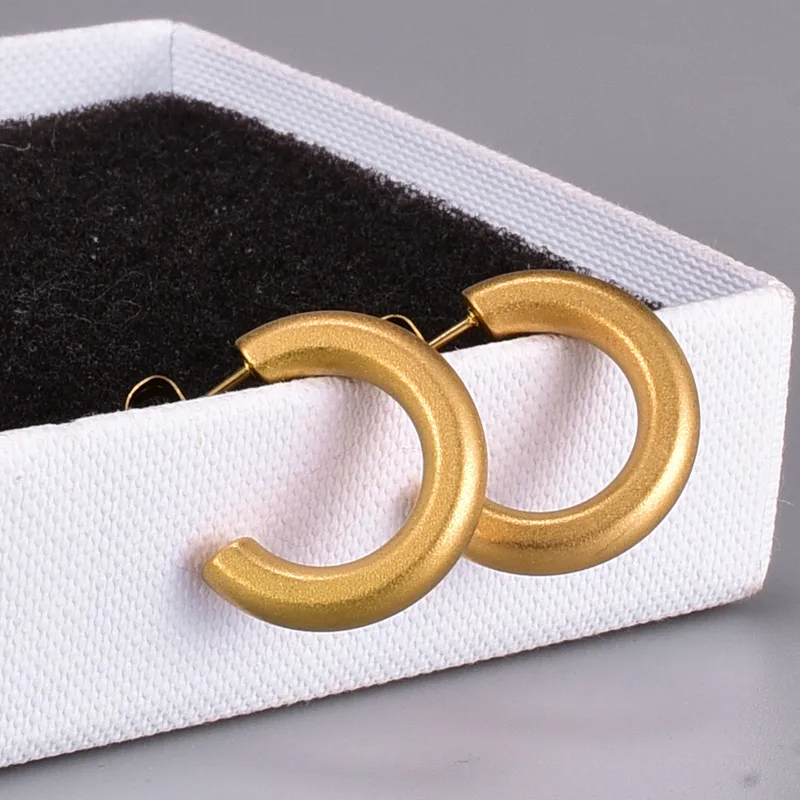 Wholesale Fashion Heart Plating Titanium Steel No Inlaid PVD Coated Earrings