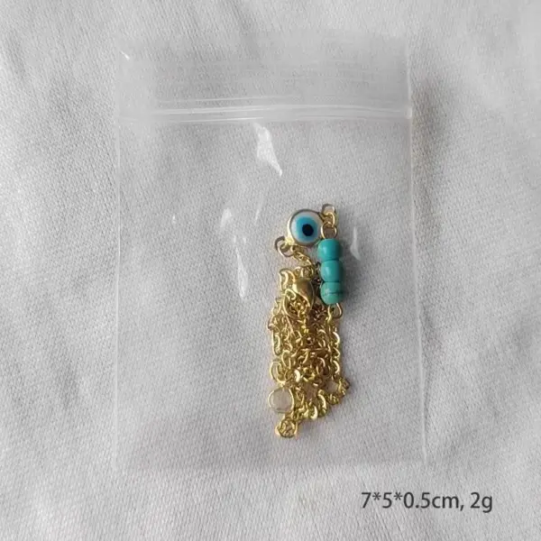 Wholesale Retro Devil's Eye Stainless Steel Turquoise Plating 18k Gold Plated Bracelets