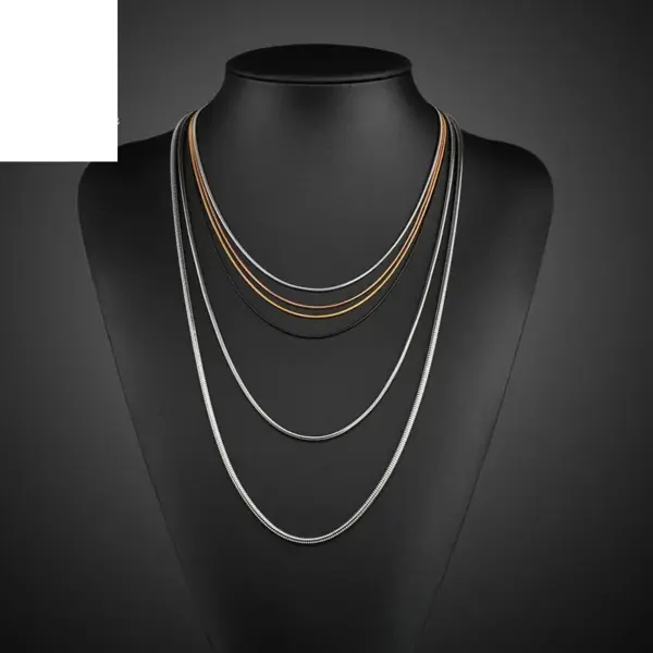 Wholesale Vacuum Plating 18K Gold Geometric 667 Stainless Steel Stainless Steel Simple Style 667 Stainless Steel Necklace