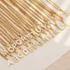 Wholesale PVD Coated 18K Gold Plated Letter Shell Titanium Steel Waterproof Non Tarnish Necklace