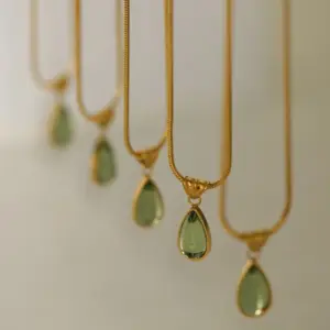 Golden Green Water Drop
