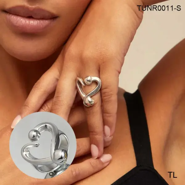 304 Stainless Steel Circle PVD Coated Stone-Free Real Gold Plated Simple Style Waterproof Non Tarnish Plating Rings