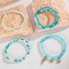 oly-20d51bf7b8154e828e879ca3923a3715 Wholesale holiday style bohemian beaded stacked anklet starfish turtle shell pendant anklet five-piece set for women