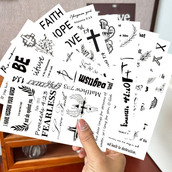 Wholesale Cross-border New Black and White Sheng Jing Series Tattoo Stickers Waterproof Party Party Gift Funny Fun Face Stickers