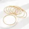 Glam Simple Style Circle 201 Stainless Steel Bangle In Bulk