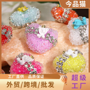 Wholesale Crown Bear Heart-Shaped Soft Candy Beads