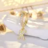 Fashion Letter Copper Plating Zircon Drop Earrings 1 Piece