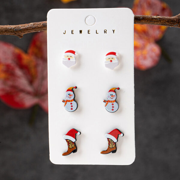 oly-20f314ee6b3f25302e3181ae62efc0e0 Wholesale Christmas Tree, Gingerbread Man, Snowman, and Dog Earring Set