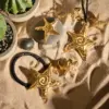 Wholesale 304 Stainless Steel Starfish PVD Coated 18K Real Gold Plated Real Gold Plated Vacation Simple Style Waterproof Non Tarnish Star Gold Rings