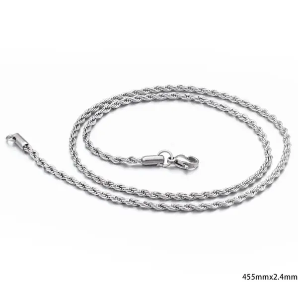 Wholesale PVD Coated 18K Gold Plated Geometric Titanium Steel Fashion Waterproof Non Tarnish Necklace